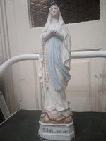 Huge 100 year old porcelain praying mary, colorful beautiful! N.D.De lourdes, lourdes madonna, french