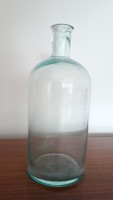 Old blue glass vintage bottle 1 liter