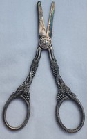 Swedish silver-plated harvesting scissors, marked