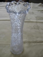 Repesztett hullámos szélű váza 26 cm-es