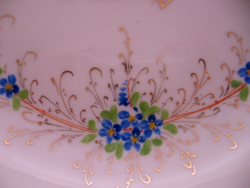 Antik nefelejcses kézzel festett  fali tányér