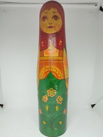 Old beautifully crafted collector wooden matryoshka champagne rack