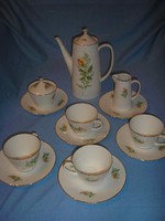 Antique monarchy 4 eyes, 13 rosy coffee / tea set for sale flawlessly
