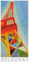 Robert Delaunay Eiffel torony Párizs 1926 francia avantgard festmény művészeti plakát színes város