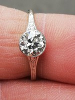 Art Deco Soliter Arany Gyűrű HATALMAS 1,2ct Gyémánttal Eladó & Csere LEÁRAZVA !!!