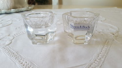 Villeroy & boch, thick glass candle holder, candle holder 2 pcs.