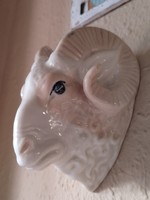 Porcelán kos fej bárány birka figura ( nem herendi zsolnay)