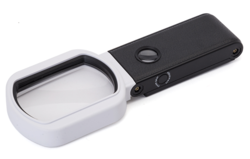 Black and white led magnifying glass