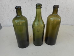 3 db. régi ásványvizes üveg (Igmándi, Ferenc József, Kristály(