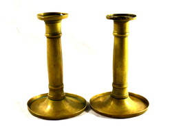 Xix. Pair of Biedermeier copper candlesticks