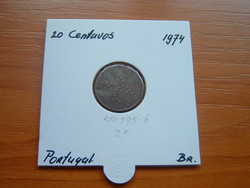 Portugal 20 centavos 1974 br. In a paper case