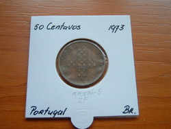 Portugal 50 centavos 1973 br. In a paper case