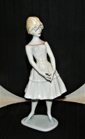 Art deco unterweissbach - porcelain female figure - signed kurt steiner