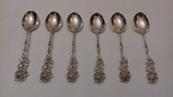 6 pcs hildesheimer rose in solid silver spoon