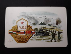 Card calendar 1980 - shield, 25 years old with Warsaw inscription - retro calendar