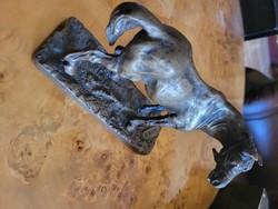 Pierre Jules Mène bronz ló szobor szignózott!