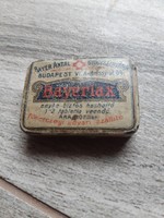 Bayer Antal antik gyógyszertartó doboza (Bayerlax, 1800-as évek vége)