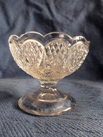 Ornate antique glass goblet