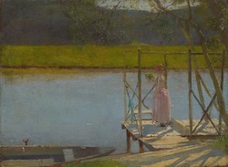 Mednyánszky - lady by the river - reprint