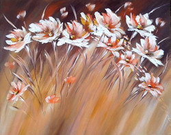 Molnár Ilcsi  "  Pasztell virágos   " - akril  festmény