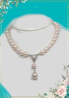 Discount Tahiti real pearl cultured pearl y necklace silver fitting