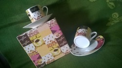 Mocha-coffee set with 2 pieces + box