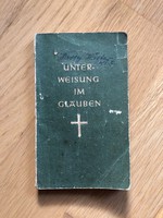 1955 -ös régi német vallási könyv Luthers - kleiner Katechismus