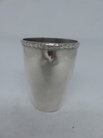 Német ezüst keresztelő pohár behozatali fémjellel.