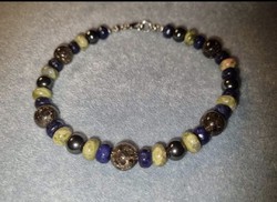 Ankle chakra or men's healing, chakra gemstone bracelet with new, handcrafted jewelry!