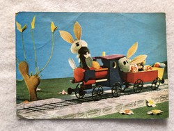 Régi Húsvéti képeslap - Bábterv: Foky Ottó
