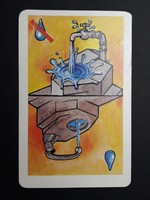 Kártyanaptár 1986 - Környezetünk éltető eleme, gazdálkodj a vízzel felirattal - Retró Naptár