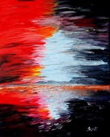 "Horizont"  olajfestmény, 50 x 40 cm, anyaga vászon, szignózott