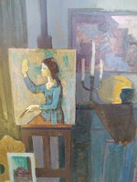 Piri kálmán - in a studio with a gallery label, in the original frame, 80x 60 cm