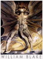 William Blake the Big Red Dragon and the Woman Dressed in the Sun 1805 art poster, book of apparitions