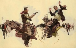 Dean Cornwell - put your hands up! - Reprint
