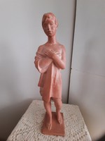 Terakotta női figura, 36 cm