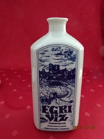 Alföldi porcelán palack, Egri Víz Italkülönlegesség, magassága 17,5 cm. Vanneki! Jókai.