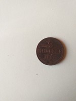 1851 2 pennies g r!