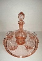 Liquor drink set with pouring tray and 4 glasses (5 / k)