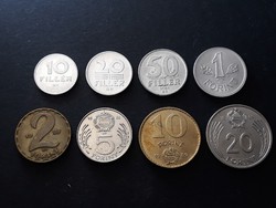 10 20 50 Filler 1 2 5 10 20 HUF 1989 coin - Hungarian ft series 1989 coins