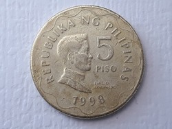 5 Piso 1998 érme - Filippín 5 piso 1998 Republika NG Pilipinas, Bangko Sentral NG Pilipinas 1993