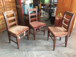 Vintage régi fenyő étkezőszék paraszt szék fa népi bútor