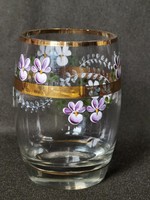 Fabulous antique hand-painted blown glass violet glass
