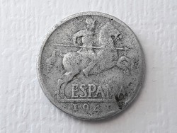 10 Céntimos 1941 érme - Spanyol 10 centimos 1941 Diez Cent külföldi pénzérme