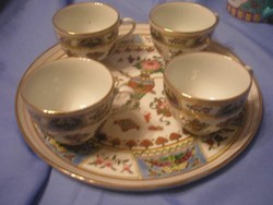 U2 antique, luxury famille rose tea, coffee set with collector rarity cartilage tray