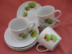 4 pcs botanical cup set in the style of lands
