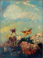 Odilin redon - butterflies - canvas reprint