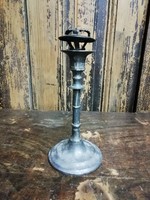 Candlestick and candle holder with clawed patent mark, perhaps used on ships