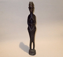 Régi antik EREDETI KENYAI afrikai kézzel faragott népi szobor fa faragás törzsi figura fafaragás
