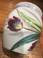 A beautiful giant vase with antique tulips